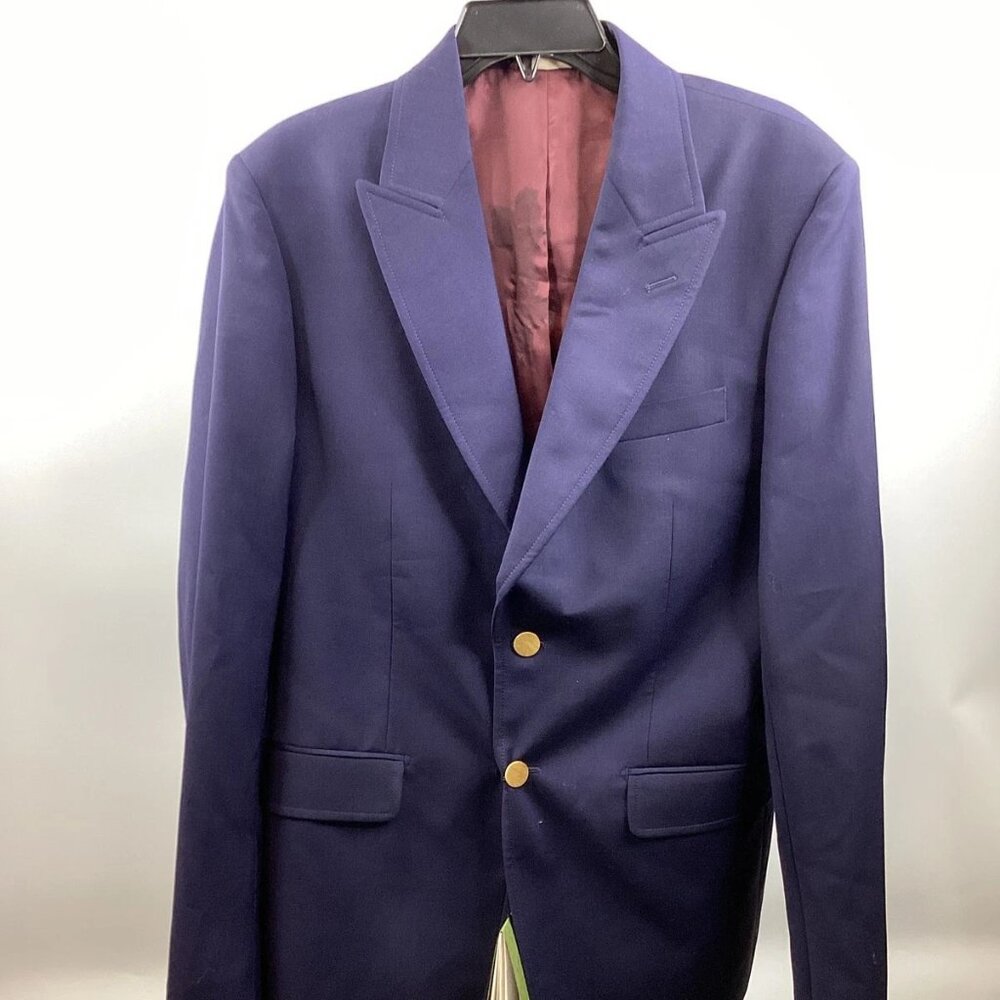 NWT Gucci Uniform 40R (50IT) Navy Gold Button Blazer
